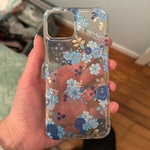 iPhone 13 blue floral case